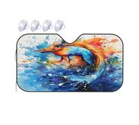 Colorful Flying Fish Windshield Sunshade for Car,Sun Protection and Insulation, Automotive Accessories