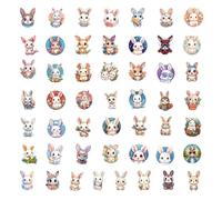 Colorful Foam Easter Stickers Decorative Bulk Glitter Stickers Eggs Rabbit Chick Flower DIY Home Decor Easter Supplies