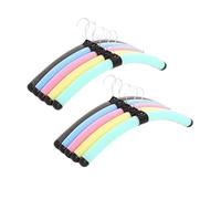 Colorful Foam Sponge Coat Hangers 10 Pcs, Bendable Flexible Rack For Outdoor Camp Travel, Wide Shoulder Non-slip Clothes Hangers