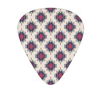 Colorful Folkloric Guitar Picks 12 Pack Universal ABS Guitar Picks,Colorful Ethnic Primitive Folkloric Motif Aztec Tribal Ornate First Nation,for Acoustic and Electric Guitar