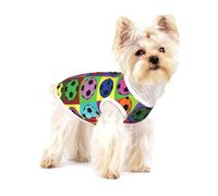 Colorful Football,Cotton Sleeveless Pet T-Shirt Soft Stretchy Puppy Breathable Vest,S