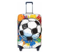 Colorful Football Elastic Travel Luggage Cover Suitcase Protector, Print Suitcase Baggage Cover Anti-Scratch