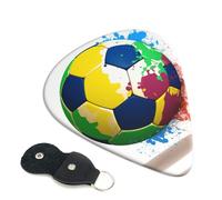Colorful Football Guitar Plectrums, 6 Guitar Plectrums, Double Sided Printing, For Acoustic Guitar, Bass, Ukulele, Electric Guitar (0.46 Mm 0.71 Mm 0.96 Mm)
