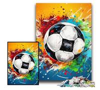 Colorful Football Jigsaws 1000 Pieces for Adults cardboard Jigsaw Puzzles for Adults Ideal for Family Fun, Relaxation Size 26x38cm
