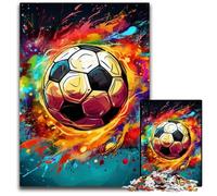 Colorful Football Jigsaws 1000 Pieces for Adults Wooden Jigsaw Puzzles Ideal for Teenagers & Collectors, Travel Gift, Family Activity 50x75CM/19.68x29.52inch