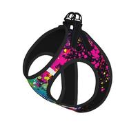 Colorful Football Printing Dog Summer Harness With Leash Set,Adjustable And Reflective Step-In Puppy Pet Vest Harnesses
