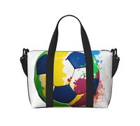 Colorful Football Travel Tote Bag Unisex, Water-Resistant Weekend Gym Bag, Large Capacity Adjustable Shoulder Strap Travel Bag
