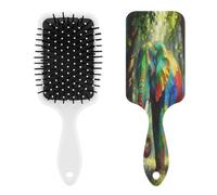 Colorful Forest Elephant Hairbrush Air Cushion Comb Hair Comb | with Ball-Tipped Bristles and Flexible Cushion Base with Ease and Massage Scalp, for Detangling,Smoothing,Massage