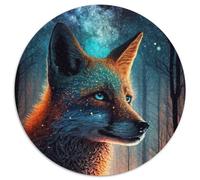 Colorful Fox 1000 Piece Jigsaw 1000 Piece Round Jigsaw Family Game Night, Home Decor & Brain Training Gift 67.5x67.5cm