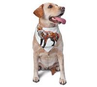 Colorful Fox Printed Graphic Pet Triangle Scarf For Dogs & Cats, Adjustable Cute Pet Bandana For & Photo Shoots