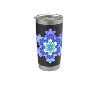 Colorful Fractal Koch Snowflake Pattern Bright Shapes Mania Stainless Steel Insulated Tumbler