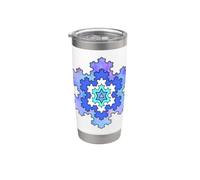 Colorful Fractal Koch Snowflake Pattern Bright Shapes Mania Stainless Steel Insulated Tumbler