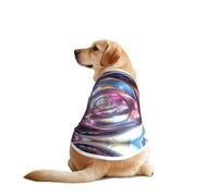Colorful Fractal Vortex Dog Shirt Vest Dog Clothes- Breathable Cooling for Big Dogs, Sun Protection Comfort Wear for Golden Retriever, Husky, Alaska Outdoor Activities 5X-Large