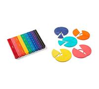 Colorful Fraction Cubes Teaching Aid, Math Learning Tools for Elementary Students, Educational Classroom Supplies, 4th Grade Teacher Resources, Set of 51 Pieces, Rainbow Colors