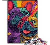 Colorful French Bulldog Puzzles for Teenagers 1000 Pieces, Challenging To Complete But Fun And Humorous Birthday Present, Gifts, Wall Art (50x75cm)