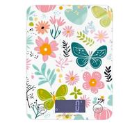 Colorful Fresh Safari Butterfly Floral Cooking food scale for travel 11lb/0.18oz, 5kg/5g Easy Clean digital scale kitchen with 4 unit for Espresso Keto báscula para pesar comida