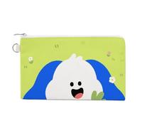 Colorful Frog Wallet for Men Women Canvas Coin Purse Zippered Change Holder with Secure Closure, Cute rabbit, One Size, Cute Rabbit