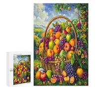 Colorful Fruit Basket 1000Pc Jigsaw Puzzles Adults ChildrenJigsaws Post-Exam Relaxation Challenging Design Great Gift Students Stress Reliever 1000 PCS