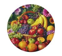 Colorful Fruit Basket 120 Piece Round Jigsaw Puzzle Animal Shape Premium Large Format Puzzle Stress Relief Relaxing Activity for Families Home Wall Art 120 PCS