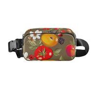 Colorful Fruit Brown Stylish Waist Bag Fanny Pack for Men Women Small Belt Bag with Adjustable Strap for Shopping Sports Work, Colorful Fruit Brown, One Size