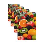 Colorful Fruit Car Air Freshener Cards for Women Men 4 Pack Cute Car Accessories Long Lasting Scent Car Diffuser Hanging Auto Aromatherapy Tablets Car Fresheners Gifts