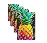 Colorful Fruit Pineapple Car Air Freshener Cards for Women Men 4 Pack Cute Car Accessories Long Lasting Scent Car Diffuser Hanging Auto Aromatherapy Tablets Car Fresheners Gifts