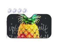 Colorful Fruit Pineapple Car Windshield Sun Shade Foldable Car Front Window Sunshade for Sun, Heat and UV Rays, Auto Sun Blocker Visor Protector for Cars, SUVs Medium