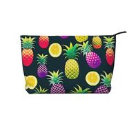 Colorful Fruit Pineapple Corduroy Makeup Bag Travel Cosmetic Bag Organizer Toiletry Bag
