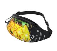 Colorful Fruit Pineapple Fanny Pack for Men Women, Waterproof Sports Waist Bag Fashion Belt Bag Crossbody Bags Hip Bum Bag with Adjustable Strap Large Sling Bag Purse for Travel Hiking