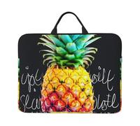 Colorful Fruit Pineapple Laptop Case Sleeve 14 inch Shockproof Protective Notebook Case Travel Laptop Bag with Handle Waterproof Computer Cover Briefcase Handbags for Men Women