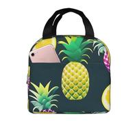 Colorful Fruit Pineapple Lunch Bag Handheld Bento Bag Picnic Miscellaneous Shopping Bag