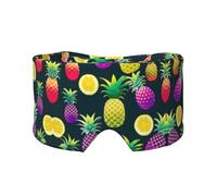 Colorful Fruit Pineapple Print Sleep Eye and Ear Muffs Mask - Adjustable Yoga Travel Headband, Keep Warm Shading Comfortable Aid