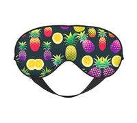 Colorful Fruit Pineapple Print Soft Eye Mask – Comfortable Sleep, Blocks Light, Full Eye Coverage, Ideal for Travel, Meditation