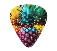 Colorful Fruit Pineapple Printed Guitar Picks 12-Piece Set - Comfortable, Versatile Plectrum for All Guitar Styles & Players