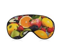 Colorful Fruit Sleep Mask for Women Men Side Sleeper Eye Cover with Adjustable Strap Soft Breathable Blackout Mask Slip-Free Deep Sleeping Travel Essentials