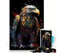 Colorful Full Body Eagle Jigsaw Puzzles for Adults 1000 Pieces Think Smart Smooth Joint Home Activity Christmas Surprise (38x26cm)