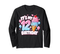 Colorful Fun 12th Birthday Celebration Ice Cream Long Sleeve T-Shirt