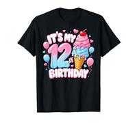 Colorful Fun 12th Birthday Celebration Ice Cream T-Shirt