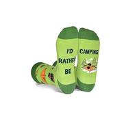 Colorful Funky Dress Cotton Funny Novelty Cool Crazy Socks UK 6-11 (Camping)