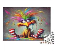 Colorful Funny Bird Jigsaw Puzzle for Adults 1000 Pieces Puzzle Game Cartoon Style Relaxing Gift 38x26cm/1000pcs