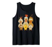 Colorful Funny Eagerlys Chicken Art Crazy Chickens Hens Tank Top