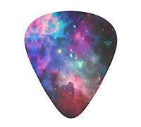 Colorful Galaxy Guitar Plectrums Classical Triangle Bass Acoustic And Electric Guitar Plectrums For Guitarists 12 Pieces