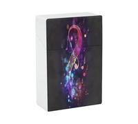 Colorful Galaxy Music Note Cigarette Case Stylish Lightweight Pocket Holder Case for Smoke Waterproof Cigarette Dispenser Cigarettes Accessories for Outdoor Camping Hiking