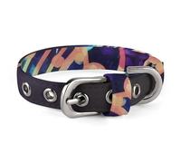Colorful Galaxy Music Note Dog Collar Adjustable Soft and Comfortable Puppy Collars with Metal Buckle Pet Collar for Small Medium Pet