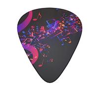 Colorful Galaxy Music Note Guitar Plectrums 12 Pieces Set :: Comfortable In The Hand With Smooth Edges Three Thicknesses To Match