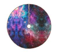 Colorful Galaxy Print Christmas Tree Skirt Festive Decoration For The Perfect Holiday Ambience