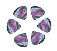 Colorful galaxy print Guitar Picks 12PCS Mixed Gauges(0.46/0.71/0.96mm) with Case, for Guitar/Ukulele