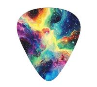 colorful Galaxy Printed Guitar Picks 12-Piece Set - Comfortable, Versatile Plectrum for All Guitar Styles & Players