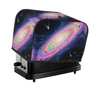 Colorful Galaxy Toaster Cover 2 Slice, Waterproof Bread Machine Covers with Pockets Universal Size Kitchen Small Appliance Cover with Handle, Dust and Fingerprint Protection