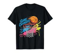 Colorful Game changers Basketball Tie Dye Color Splash Hoop T-Shirt